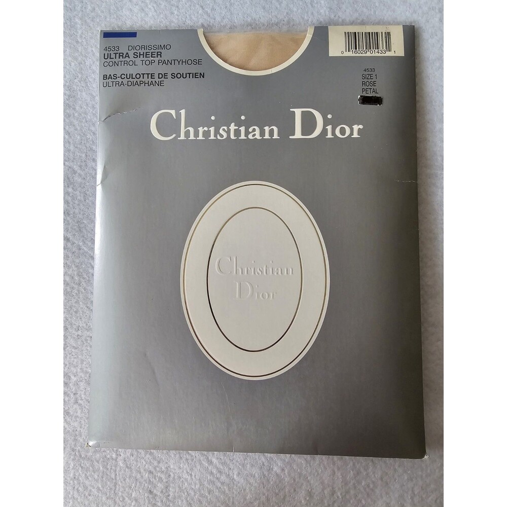 Christian Dior Pantyhose Womens Ultra Sheer Rose Petal Hosiery Style 4533 Size 1